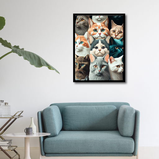 Cute Little Kittens Canvas Frame