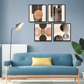 Modern Minimalist Abstract Geometric (4panel) Wall Art