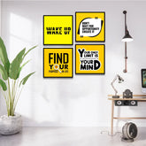Motivational Quotes (4 Panel) Wall Art