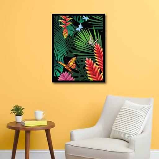 Tropical Jungle (Butterflies) Canvas Frames