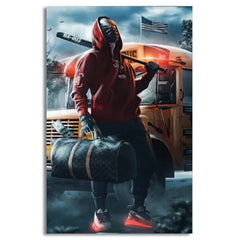 Boy With Slugger And Money | Wall Art