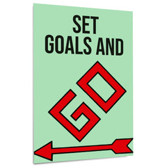 Set Goals & GO Canvas | Wall Art
