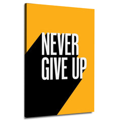 Never Give Up Motivational Canvas | Wall Art