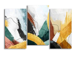 Abstract Yellow Modular (3panel) | Wall Art