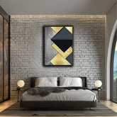 Marble and Gold Geometric Modern Art | Wall Art