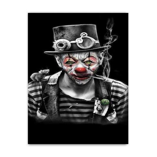 Smoking Clown Portrait | Wall Art