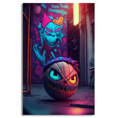 Halloween pumpkin Basketball | Wall Art
