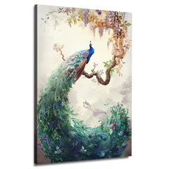 Beautiful Peacock On Tree | Wall Art