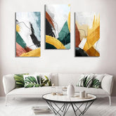Abstract Yellow Modular (3panel) | Wall Art