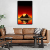 Ancient Pyramids in Sunset Wall Art