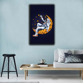 Astronaut sitting on moon | Wall Art