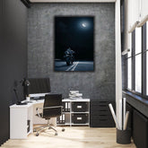 Bike Rider on Moony Night | Wall Art