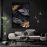Black Gold Leaves | Wall Art