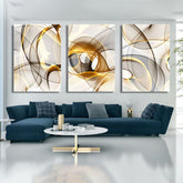 Contrasting Waves Bundle (3panel) | Wall Art