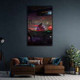 Cyberpunk Car Motorcycle | Wall Art