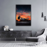 Ducati 848 Sunset | Premium Canvas | Wall Art