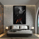 Eagle Portrait With Fire Wings | Wall Art