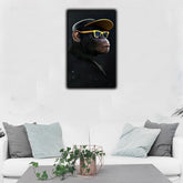 Earphone Monkey Chimpanzee | Wall Art