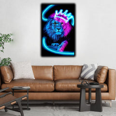 Glowing Lion Portrait | Wall Art