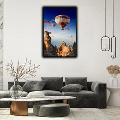Hot Air Balloons Flies In Sunrise Wall Art
