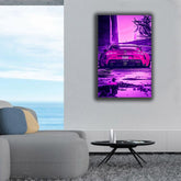 Neon Night Toyota Supra 5k | Wall Art