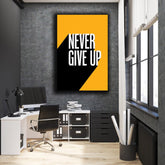 Never Give Up Motivational Canvas | Wall Art