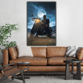 Night biker | Premium Canvas | Wall Art