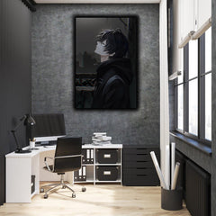 Sad Boy Animated Portrait | Wall Art