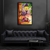 Street lamp winter moonlit night | Wall Art