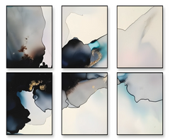 Abstract Background Of Marbleinspired (6Panel) Wall Art