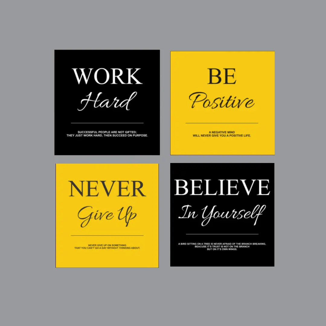 Passionate Inspiring Quotes (4Panel) Wall Art