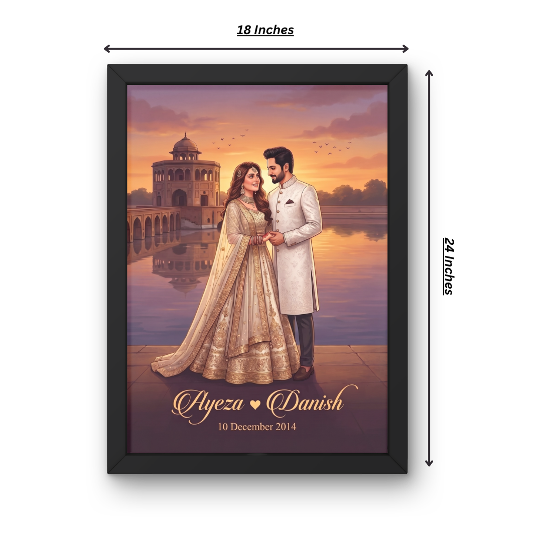 Hiran Minar Custom Wedding Couple Frames