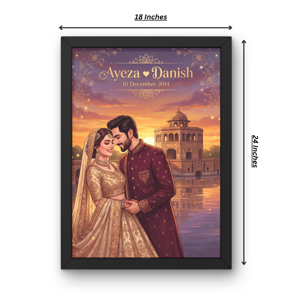 Hiran Minar Custom Wedding Couple Frames