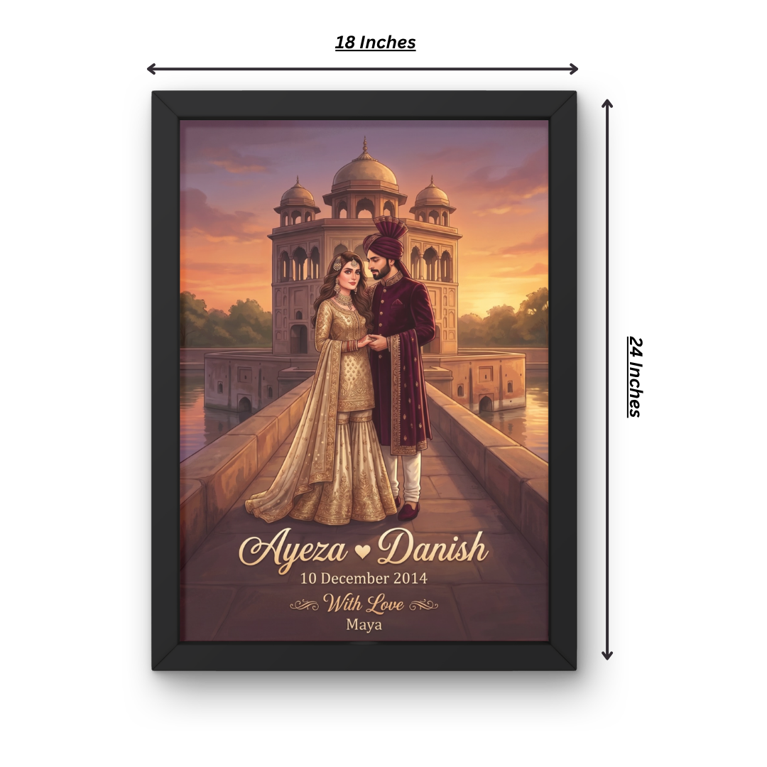 Hiran Minar Custom Wedding Couple Frames