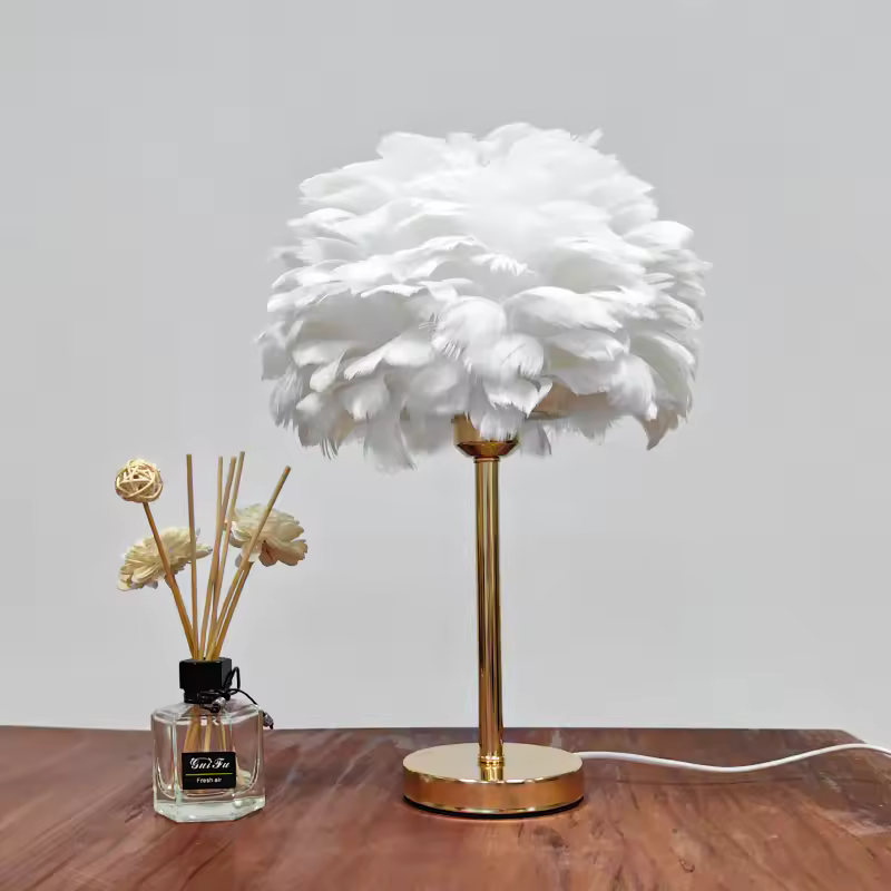 Modern Feather Table Lamp