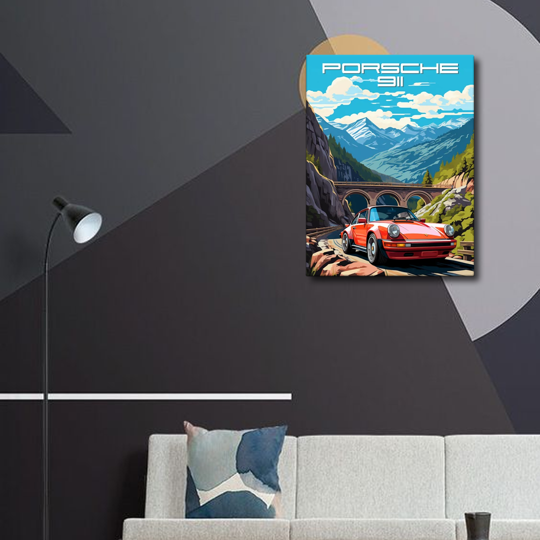 Porsche Supercar 1980s Canvas Frames Wall Art