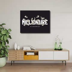 MILLIONAIRE Keys to Success Canvas Frames Wall Art