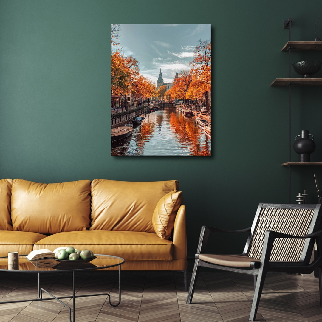 Autumn in Amsterdam Canvas Frames Wall Art