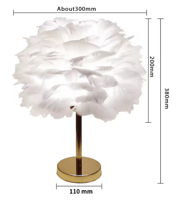 Modern Feather Table Lamp