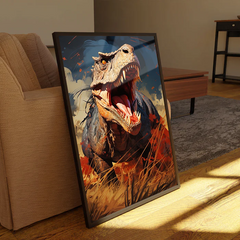 A Fierce Dinosaur roars Canvas Frames Wall Art