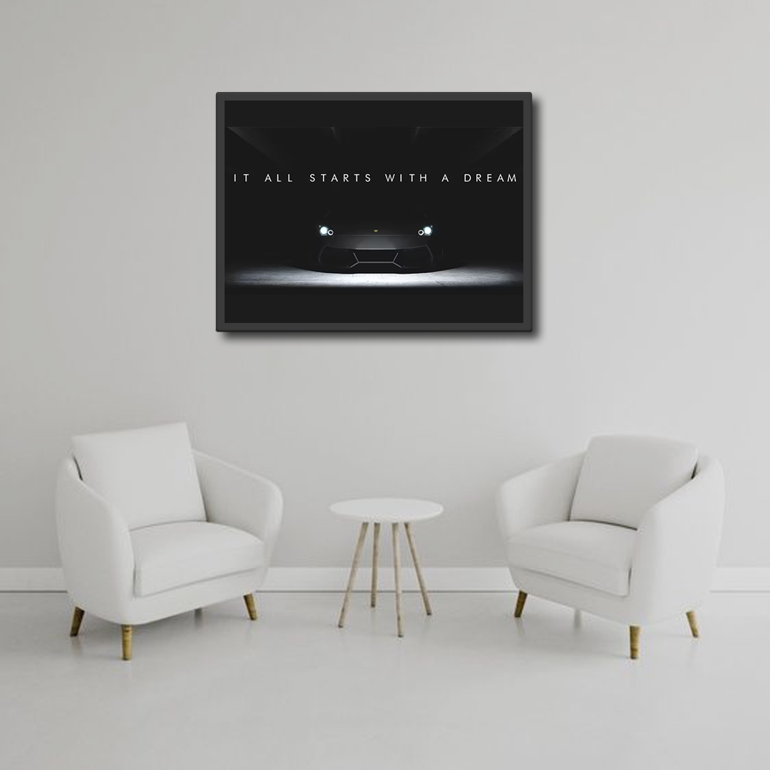 ITS ALL STARTS WITH A DREAM Canvas Frames Wall Art