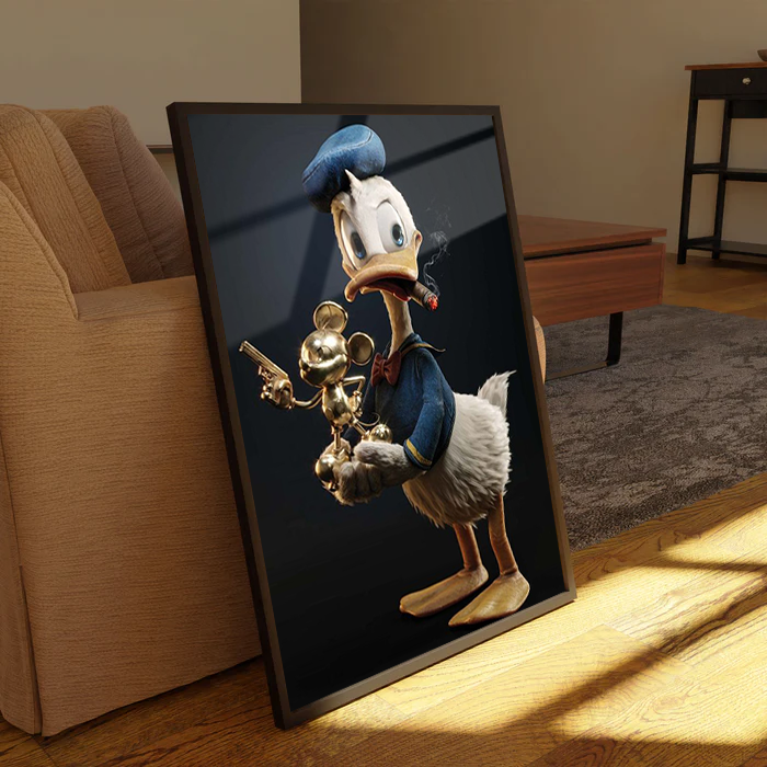 Donald Duck Found A Treasure Canvas Frames Wall Art