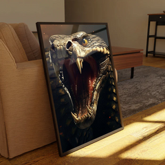 A Cobra with an open mouth Canvas Frames Wall Art