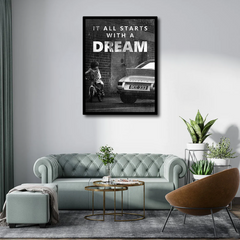 It All Starts With A Dream Canvas Frames Wall Art