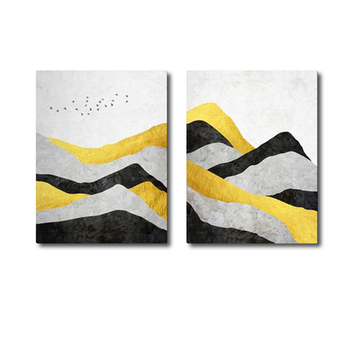 Set of 2 Modern Abstract Canvas