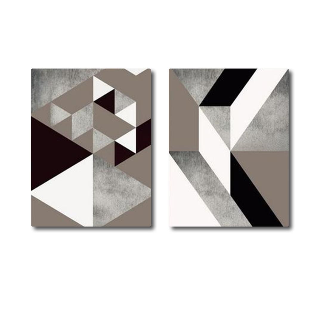 Abstract Geometric Canvas (2panel) | Wall Art