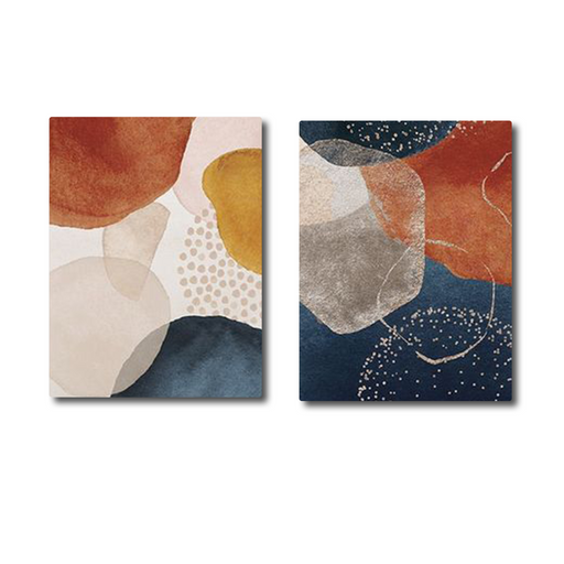 Set of 2 Nordic Abstract Geometric Line