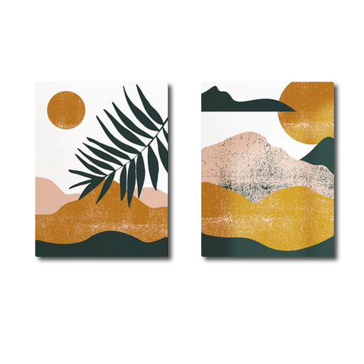 Set of 2 Abstract Leaf
