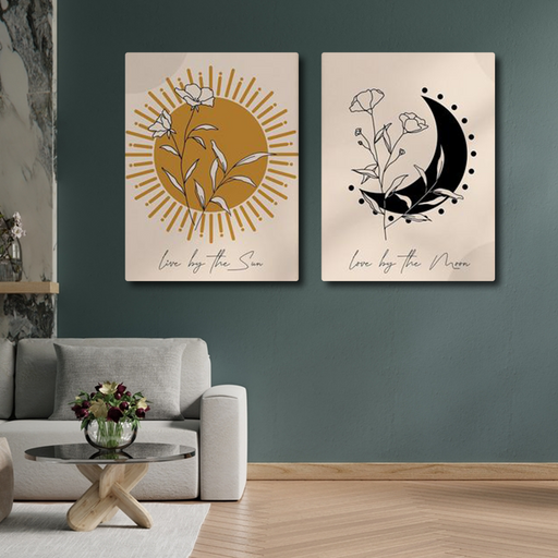 Set of 2 Nordic Style Sun & Moon