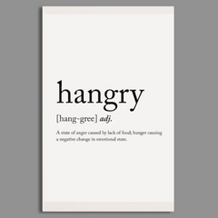 "Hangry Definition" Canvas Frames Wall Art